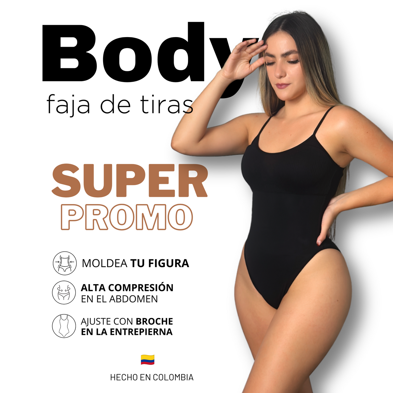9 de cada 10 mujeres aman su nueva figura con nuestro Body Faja de Compresión